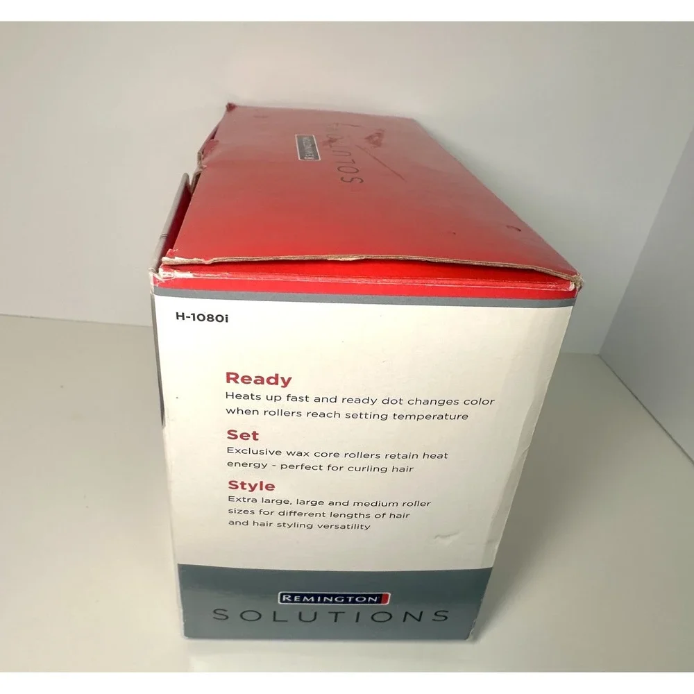Remington Solutions H-1080i 20 Hair Curlers with Clips Ionic Complete w/ Box